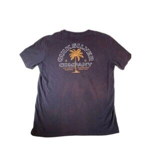 Quiksilver company surf t shirt mens large palm coconut tree